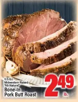 Angelo Caputo's Fresh Market U.S.G.I. Midwestern Raised All-Natural Bone-In Pork Butt Roast offer