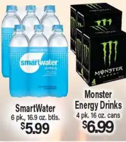Angelo Caputo's Fresh Market SmartWater, Monster Energy Drinks offer