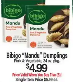 Angelo Caputo's Fresh Market Bibigo Mandu Dumplings offer