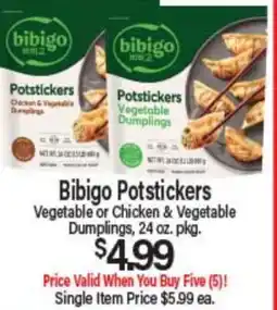 Angelo Caputo's Fresh Market Bibigo Potstickers offer