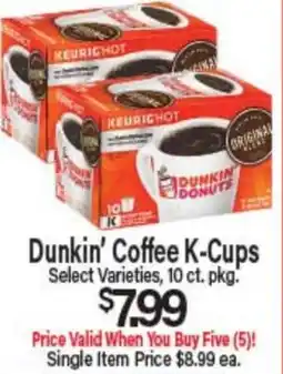 Angelo Caputo's Fresh Market Dunkin' Coffee K-Cups offer