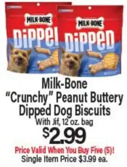 Angelo Caputo's Fresh Market Milk-Bone Crunchy Peanut Buttery Dipped Dog Biscuits offer