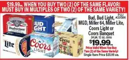 Angelo Caputo's Fresh Market Bud, Bud Light, MGD, Miller 64, Miller Lite, Coors Light or Coors Banquet offer