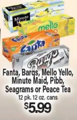 Angelo Caputo's Fresh Market Fanta, Barqs, Mello Yello, Minute Maid, Pibb, Seagrams or Peace Tea offer