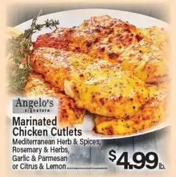 Angelo Caputo's Fresh Market Angelo's Marinated Chicken Cutlets offer