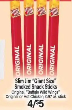 Angelo Caputo's Fresh Market Slim Jim Giant Size Smoked Snack Sticks offer