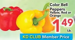 Eurofresh Market Color Bell Peppers Yellow, Red or Orange offer