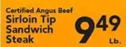 Eurofresh Market Certified Angus Beef Sirloin Tip Sandwich Steak offer