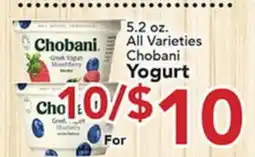 Eurofresh Market All Varieties Chobani Yogurt offer