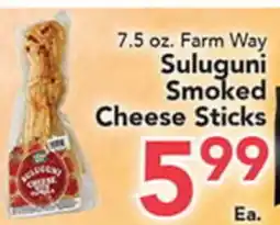 Eurofresh Market 7.5 oz. Farm Way Suluguni Smoked Cheese Sticks offer