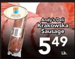 Eurofresh Market Andy's Deli Krakowska Sausage offer