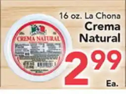 Eurofresh Market 16 oz. La Chona Crema Natural offer