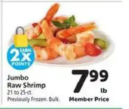 Safeway Jumbo Raw Shrimp offer