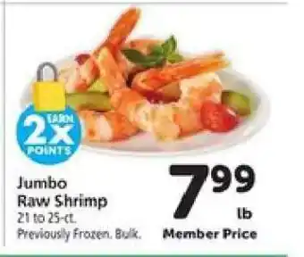 Safeway Jumbo Raw Shrimp offer