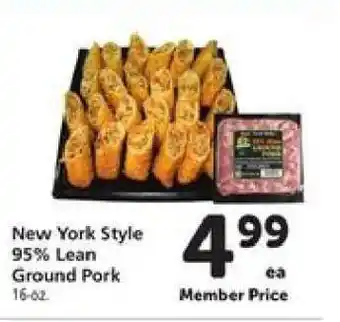 Safeway New York Style 95% Lean Ground Pork offer