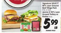 Safeway Signature SELECT 80% Lean Ground Beef Mega Pack offer