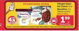 Safeway Häagen Dazs Ice Cream offer