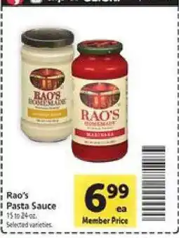Safeway Rao's Pasta Sauce offer