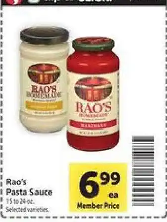 Safeway Rao's Pasta Sauce offer