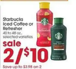 Giant Eagle Starbucks Iced Coffee or Refresher offer