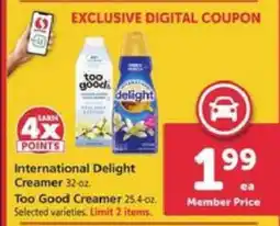 Safeway International Delight Creamer / Too Good Creamer offer