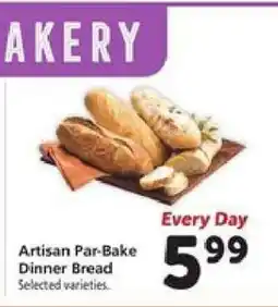 Safeway Artisan Par-Bake Dinner Bread offer
