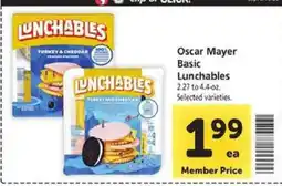 Safeway Oscar Mayer Basic Lunchables offer