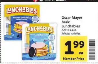 Safeway Oscar Mayer Basic Lunchables offer
