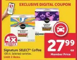 Safeway Signature Select Coffee offer