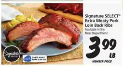 Safeway Signature SELECT Extra Meaty Pork Loin Back Ribs offer