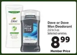 Safeway Dove or Dove Men Deodorant offer