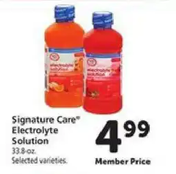 Safeway Signature Care Electrolyte Solution offer