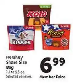 Safeway Hershey Share Size Bag offer