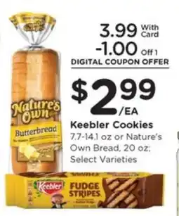 Kroger Keebler Cookies or Nature's Own Bread offer