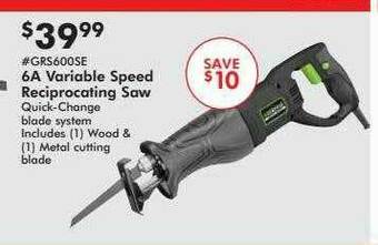 Valu Home Centers 6a Variable Speed Reciprocating Saw offer
