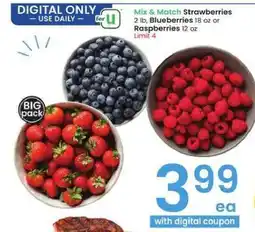 Albertsons Strawberries, Blueberries, or Raspberries offer