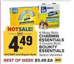 Food Lion Charmin Essentials & Bounty Essentials offer