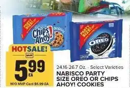 Food Lion Nabisco Party Size Oreo or Chips Ahoy Cookies offer
