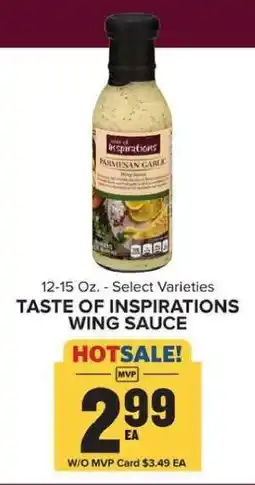 Food Lion TASTE OF INSPIRATIONS WING SAUCE offer