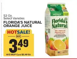 Food Lion Florida's Natural Orange Juice offer