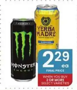 Albertsons Monster Energy / Yerba Madre offer
