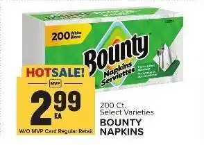 Food Lion Bounty Napkins offer