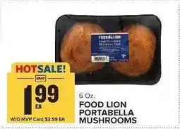 Food Lion FOOD LION PORTABELLA MUSHROOMS offer