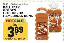 Food Lion Ball Park Golden Hot Dog or Hamburger Buns offer