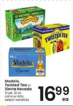 Albertsons Modelo, Twisted Tea or Sierra Nevada offer