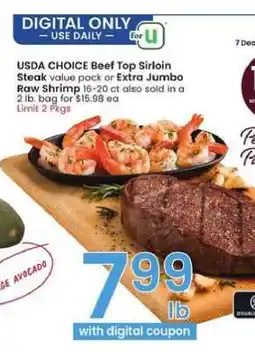 Albertsons USDA CHOICE Beef Top Sirloin Steak offer