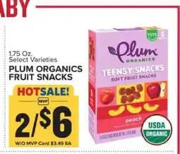 Food Lion PLUM ORGANICS FRUIT SNACKS offer
