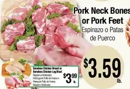 Big Saver Foods Pork Neck Bones or Pork Feet offer