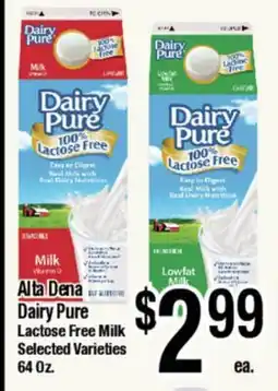 Big Saver Foods Alta Dena Dairy Pure Lactose Free Milk offer