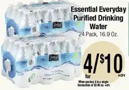 Big Saver Foods Essential Everyday Purified Drinking Water offer
